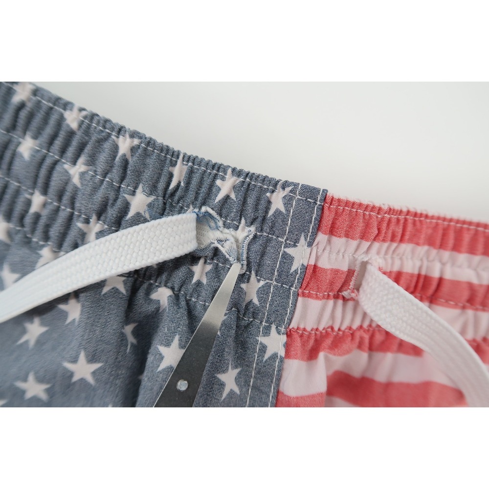 Chubbies Swim Trunks Small Red White Blue Lined 5.5" American Flag Patriotic - Picture 7 of 9